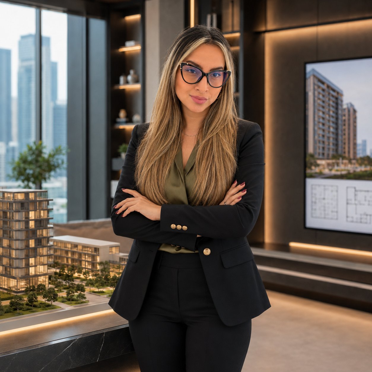 Camila Bueno, creadora del Método ACR, en un entorno de oficina profesional